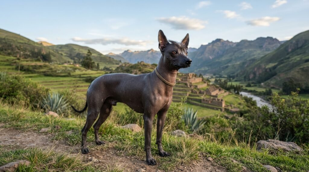 Peruvian Hairless Dog, one of Peru's distinctive dog breeds