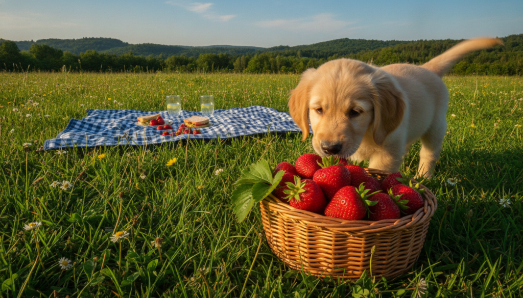 are strawberries safe for puppies
