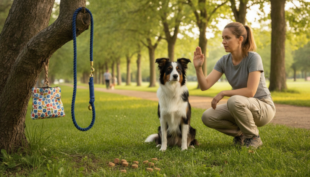 border collie training tips setup with leash and treat pouch border collie training tips setup with leash and treat pouch
