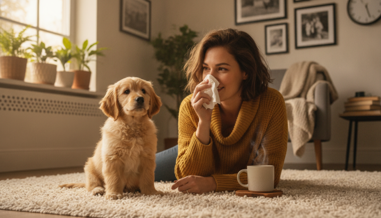 can puppies catch a human cold