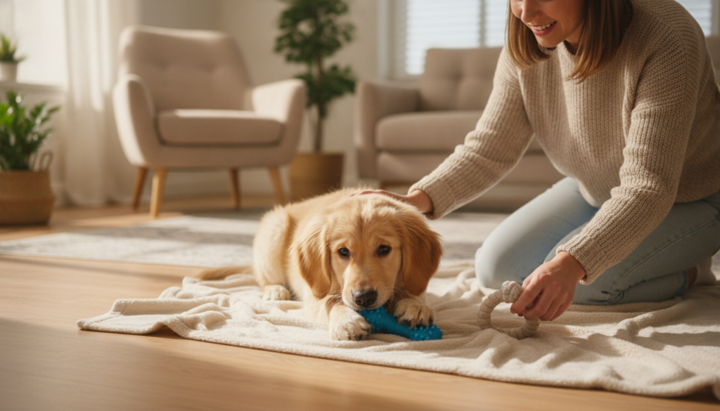 caring for a teething puppy