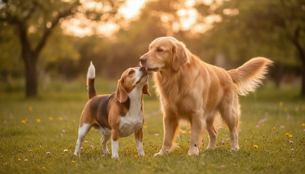 dog behavior cues through ear licking