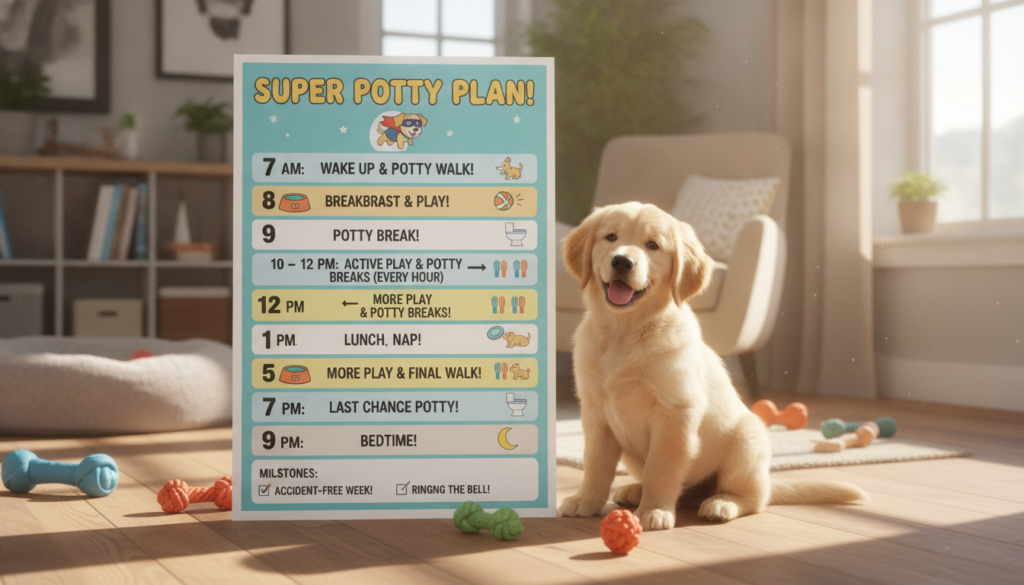 effective puppy toilet training schedule