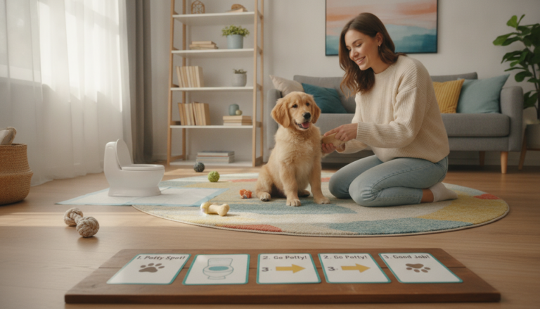 how to toilet train a puppy in 7 days​