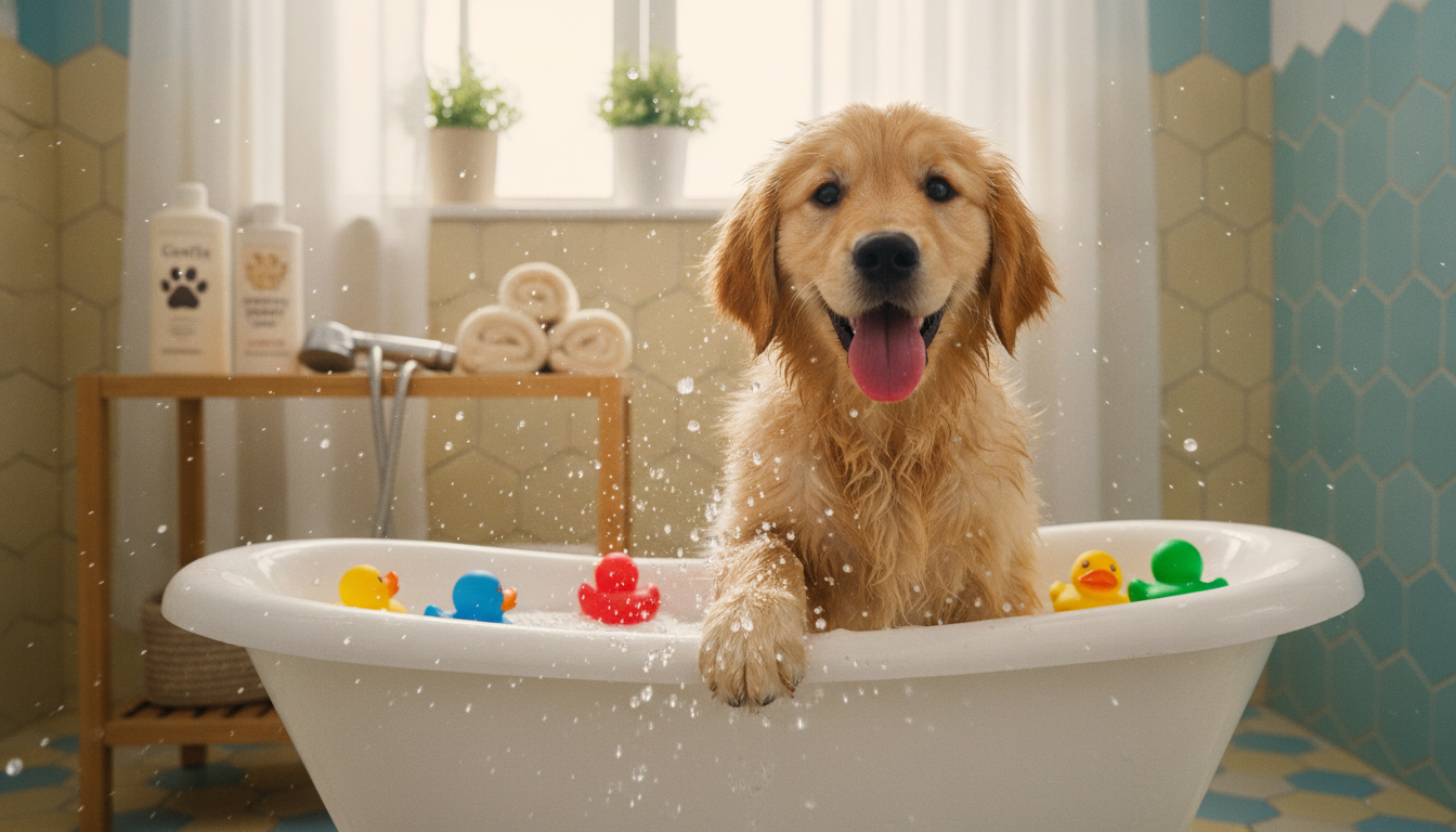 puppy training bath