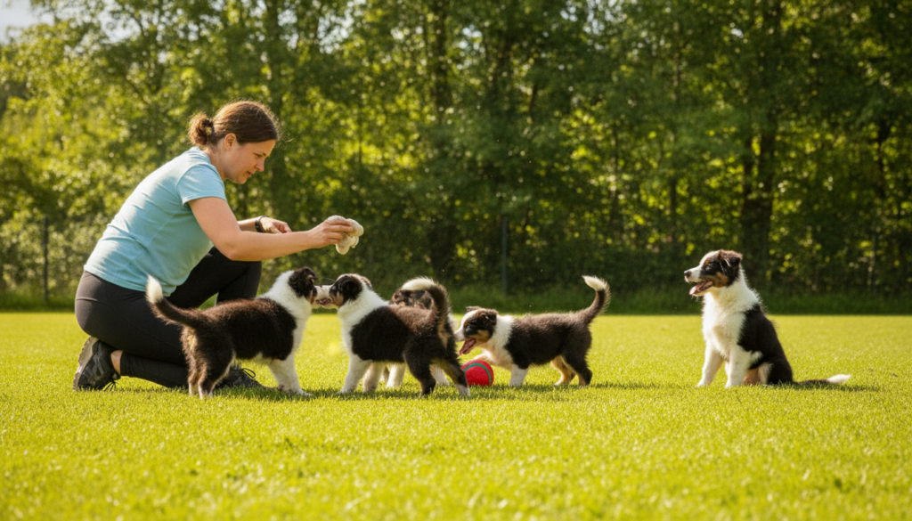 training border collie puppies during socialization training border collie puppies during socialization
