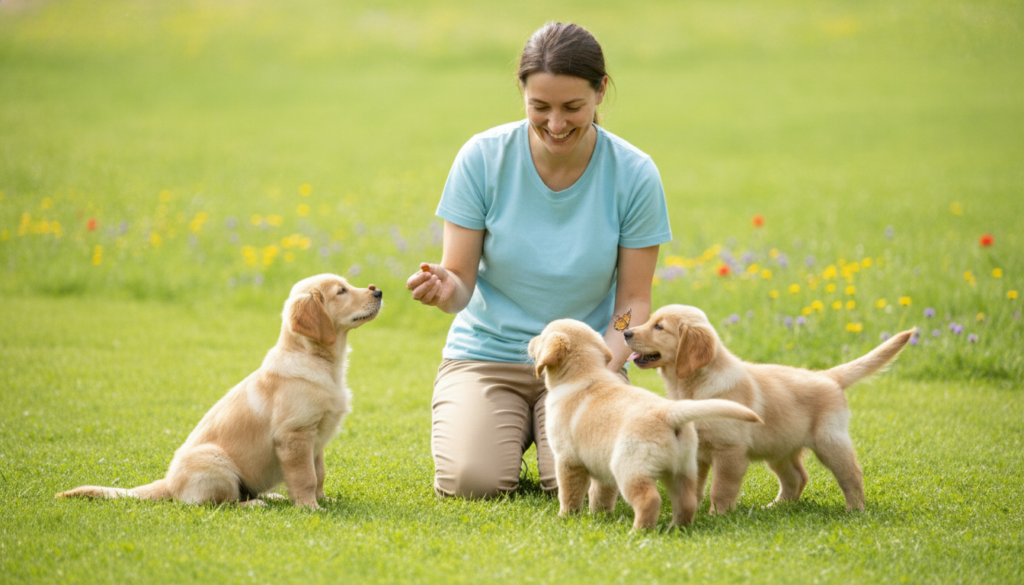 training golden retriever puppies